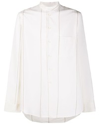 Camicia a maniche lunghe a righe verticali bianca di Uma Wang