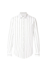 Camicia a maniche lunghe a righe verticali bianca di Vivienne Westwood MAN