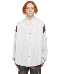 Camicia a maniche lunghe a righe verticali bianca di Vivienne Westwood