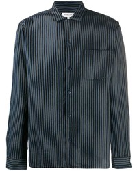 Camicia a maniche lunghe a righe verticali blu scuro di YMC