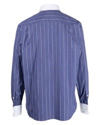 Camicia a maniche lunghe a righe verticali blu di Filippa K