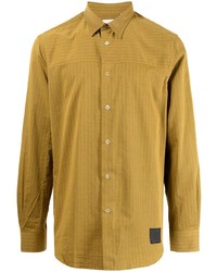 Camicia a maniche lunghe a righe verticali gialla di Paul Smith