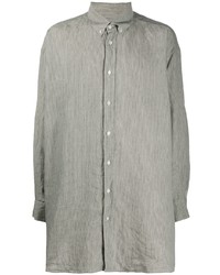 Camicia a maniche lunghe a righe verticali grigia di Maison Margiela