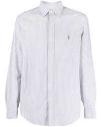 Camicia a maniche lunghe a righe verticali grigia di Polo Ralph Lauren