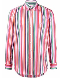 Camicia a maniche lunghe a righe verticali multicolore di Etro