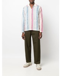 Camicia a maniche lunghe a righe verticali multicolore di Orlebar Brown