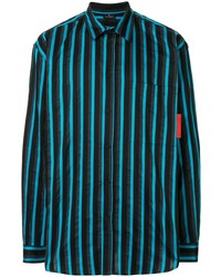 Camicia a maniche lunghe a righe verticali multicolore di Marcelo Burlon County of Milan