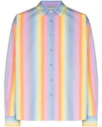 Camicia a maniche lunghe a righe verticali multicolore di Martine Rose