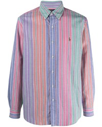 Camicia a maniche lunghe a righe verticali multicolore di Polo Ralph Lauren