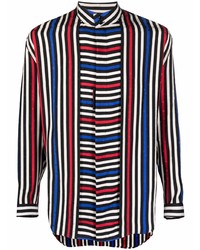Camicia a maniche lunghe a righe verticali multicolore di Saint Laurent