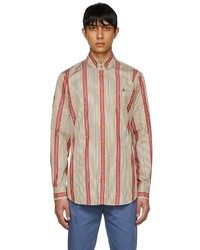 Camicia a maniche lunghe a righe verticali multicolore di Vivienne Westwood