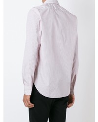 Camicia a maniche lunghe a righe verticali rosa di Aspesi