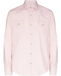 Camicia a maniche lunghe a righe verticali rosa di Eleventy