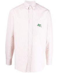 Camicia a maniche lunghe a righe verticali rosa di Etro