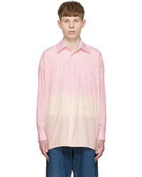 Camicia a maniche lunghe a righe verticali rosa di Eytys