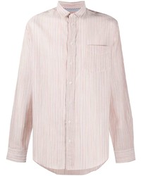Camicia a maniche lunghe a righe verticali rosa di Missoni