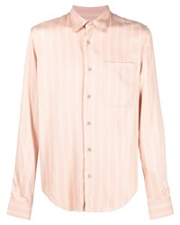 Camicia a maniche lunghe a righe verticali rosa di Sandro Paris