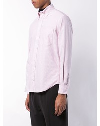 Camicia a maniche lunghe a righe verticali rosa di Gitman Vintage