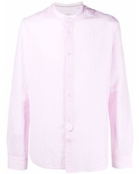 Camicia a maniche lunghe a righe verticali rosa di Tintoria Mattei