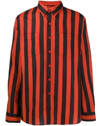 Camicia a maniche lunghe a righe verticali rossa e nera di Levi's Vintage Clothing