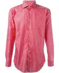 Camicia a maniche lunghe a righe verticali rossa di Etro