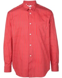 Camicia a maniche lunghe a righe verticali rossa di Supreme