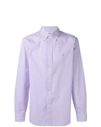 Camicia a maniche lunghe a righe verticali viola chiaro di Polo Ralph Lauren