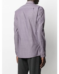 Camicia a maniche lunghe a righe verticali viola chiaro di BOSS HUGO BOSS
