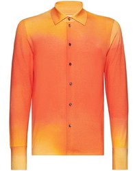 Camicia a maniche lunghe arancione di Ferragamo