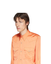 Camicia a maniche lunghe arancione di Dries Van Noten