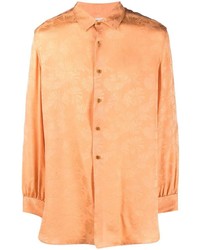 Camicia a maniche lunghe arancione di Saint Laurent