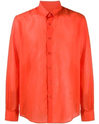 Camicia a maniche lunghe arancione di Vilebrequin