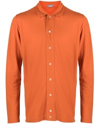 Camicia a maniche lunghe arancione di Zanone