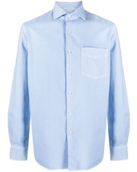 Camicia a maniche lunghe azzurra di Aspesi