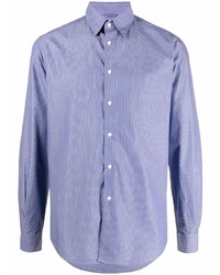 Camicia a maniche lunghe azzurra di Aspesi