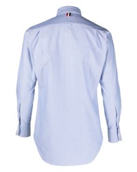 Camicia a maniche lunghe azzurra di Thom Browne