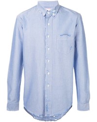 Camicia a maniche lunghe azzurra di Palm Angels