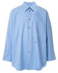 Camicia a maniche lunghe azzurra di Wooyoungmi