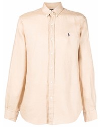 Camicia a maniche lunghe beige di Polo Ralph Lauren