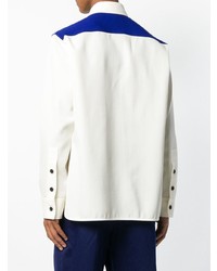 Camicia a maniche lunghe bianca e blu di Calvin Klein 205W39nyc