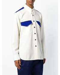 Camicia a maniche lunghe bianca e blu di Calvin Klein 205W39nyc
