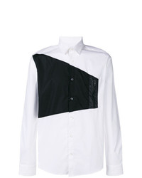 Camicia a maniche lunghe bianca e nera di Les Hommes Urban