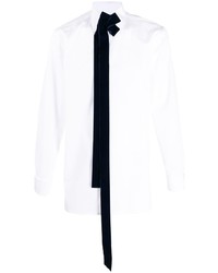 Camicia a maniche lunghe bianca e nera di Maison Margiela