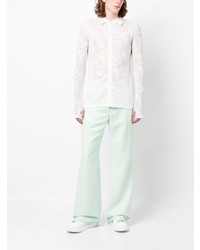 Camicia a maniche lunghe bianca di Feng Chen Wang