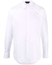 Camicia a maniche lunghe bianca di Versace