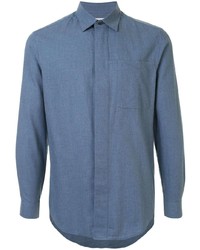 Camicia a maniche lunghe blu di Cerruti 1881