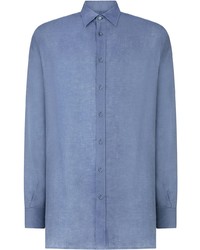 Camicia a maniche lunghe blu di Dolce & Gabbana