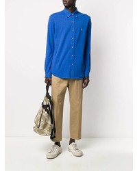 Camicia a maniche lunghe blu di Ralph Lauren