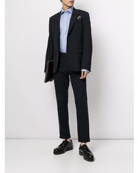 Camicia a maniche lunghe con motivo pied de poule azzurra di Polo Ralph Lauren