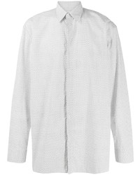 Camicia a maniche lunghe con stampa cachemire bianca di Maison Margiela